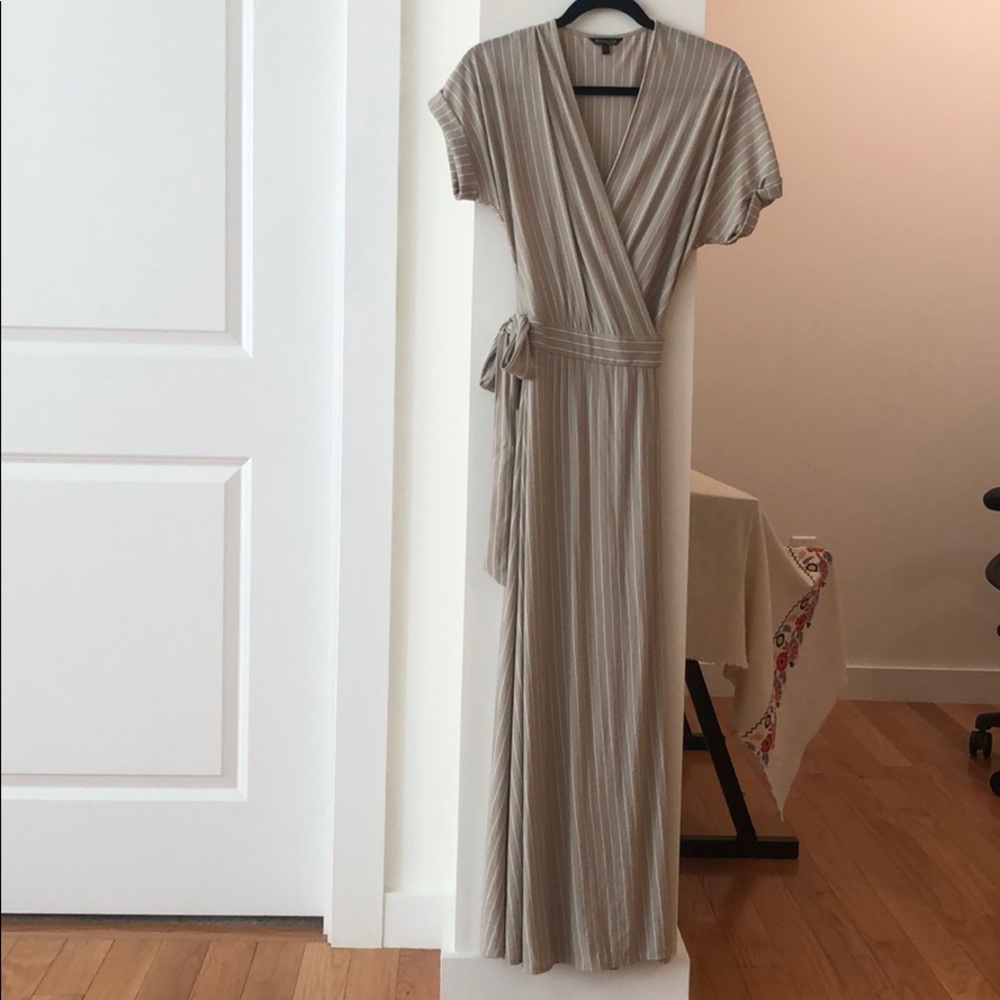 Massimo Dutti STRIPED KIMONO DRESS